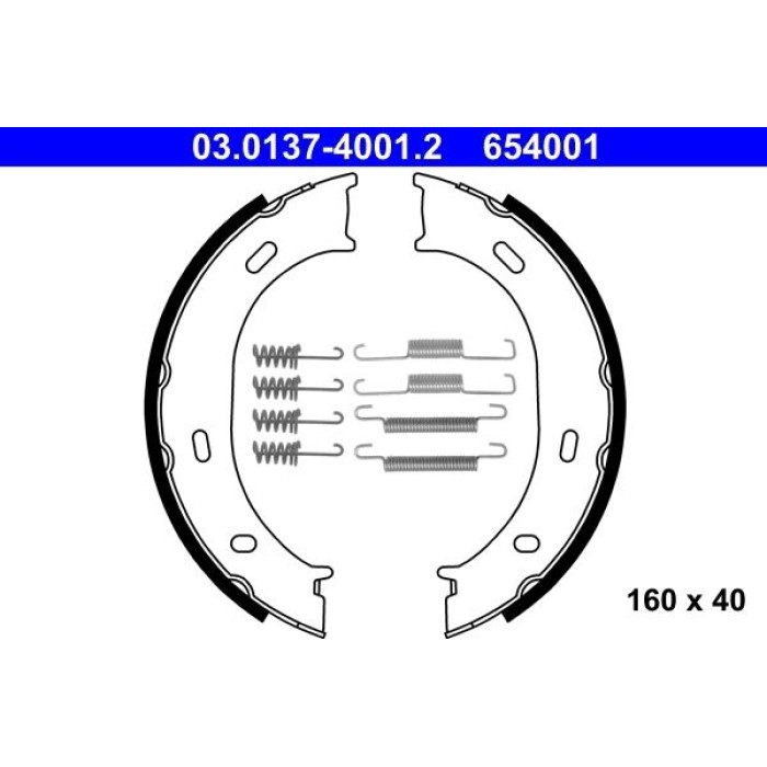ATE 03.0137-4001.2 Bremsbackensatz, Feststellbremse ATE 03.0137-4001.2 Bremsbackensatz, Feststellbremse
