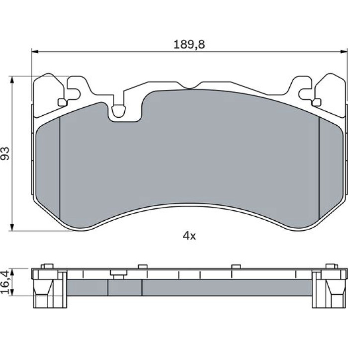 BOSCH 0 986 424 861 Bremsbelagsatz, Scheibenbremse BOSCH 0 986 424 861 Bremsbelagsatz, Scheibenbremse
