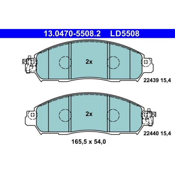 ATE 13.0470-5508.2 Bremsbelagsatz, Scheibenbremse Ceramic