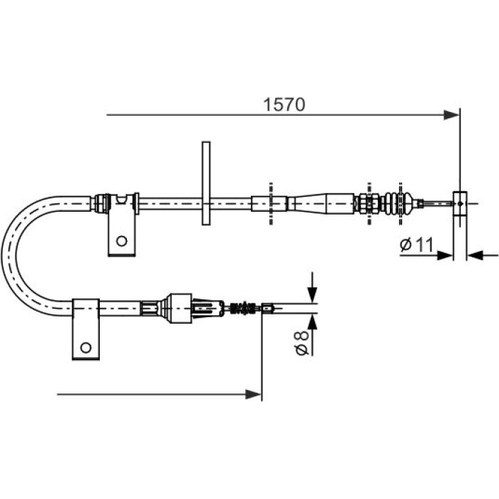 BOSCH 1 987 477 875 Seilzug, Feststellbremse