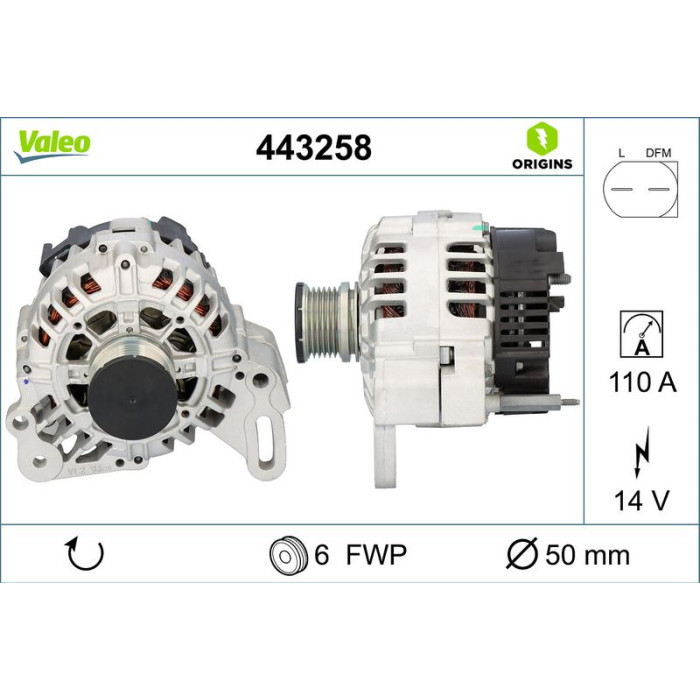 Valeo 443258 Generator ORIGINS