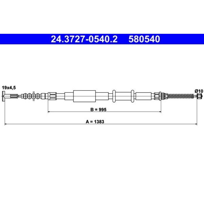 ATE 24.3727-0540.2 Seilzug, Feststellbremse