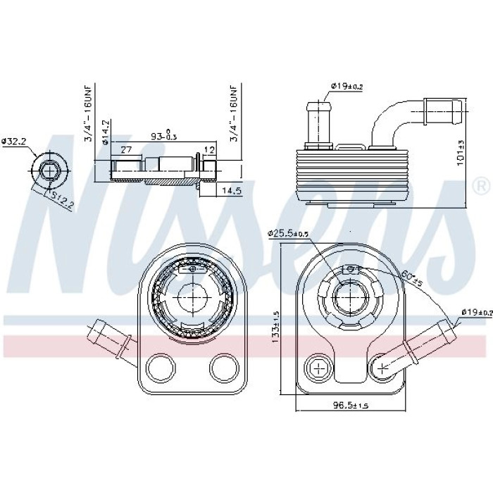 Nissens 90972 Ölkühler, Motoröl FIRST FIT Nissens 90972 Ölkühler, Motoröl FIRST FIT
