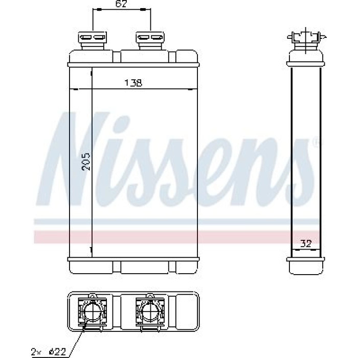 Nissens 70513 Wärmetauscher, Innenraumheizung