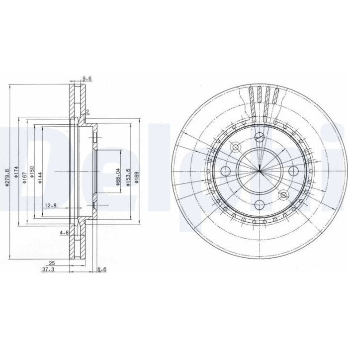 Delphi BG2619 Bremsscheibe Delphi BG2619 Bremsscheibe