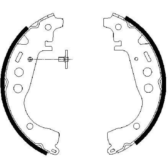 BOSCH 0 986 487 589 Bremsbackensatz BOSCH 0 986 487 589 Bremsbackensatz