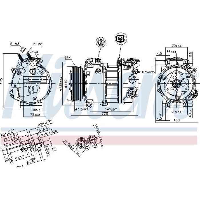 Nissens 890124 Kompressor, Klimaanlage FIRST FIT Nissens 890124 Kompressor, Klimaanlage FIRST FIT