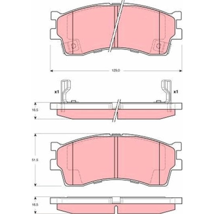 TRW GDB3245 Bremsbelagsatz, Scheibenbremse TRW GDB3245 Bremsbelagsatz, Scheibenbremse