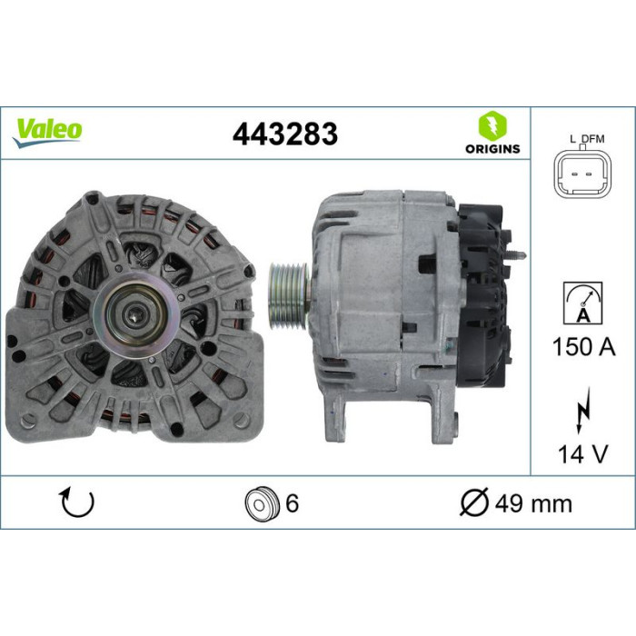 Valeo 443283 Generator ORIGINS
