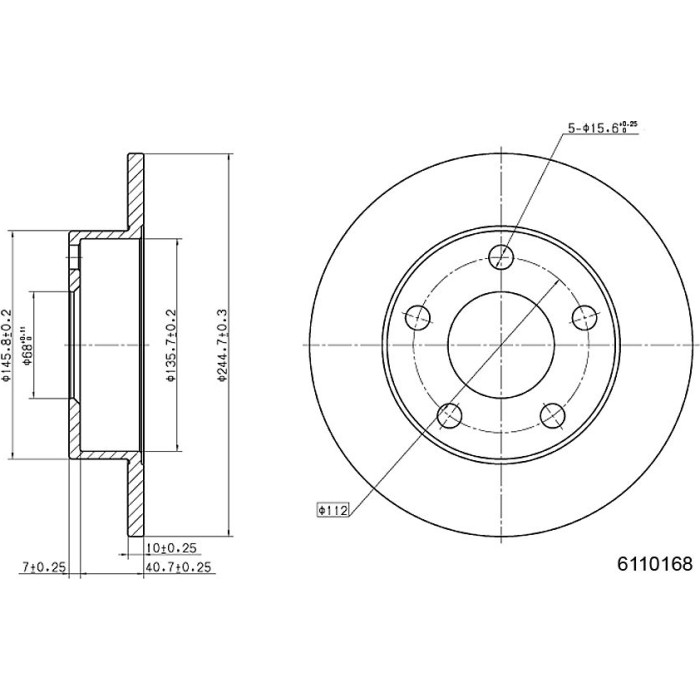 Bremsscheibe 6110168