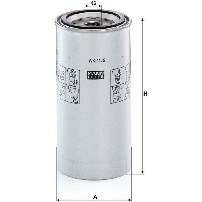 Mann-Filter WK 1175 X Kraftstofffilter Mann-Filter WK 1175 X Kraftstofffilter