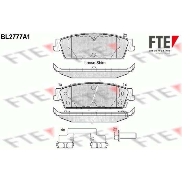 FTE 9011070 Bremsbelagsatz, Scheibenbremse FTE 9011070 Bremsbelagsatz, Scheibenbremse