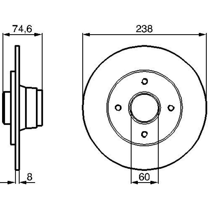 BOSCH 0 986 478 442 Bremsscheibe