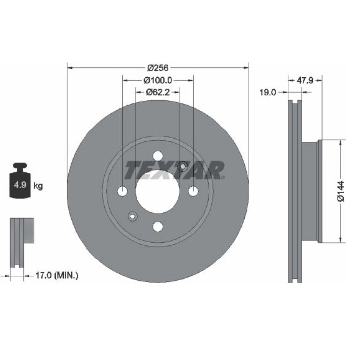 Textar 92144700 Bremsscheibe Textar 92144700 Bremsscheibe