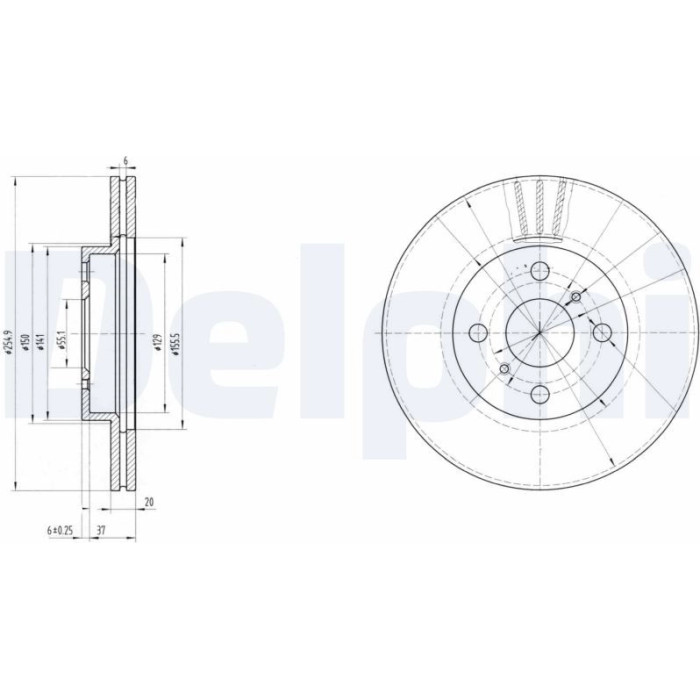 Delphi BG3520 Bremsscheibe