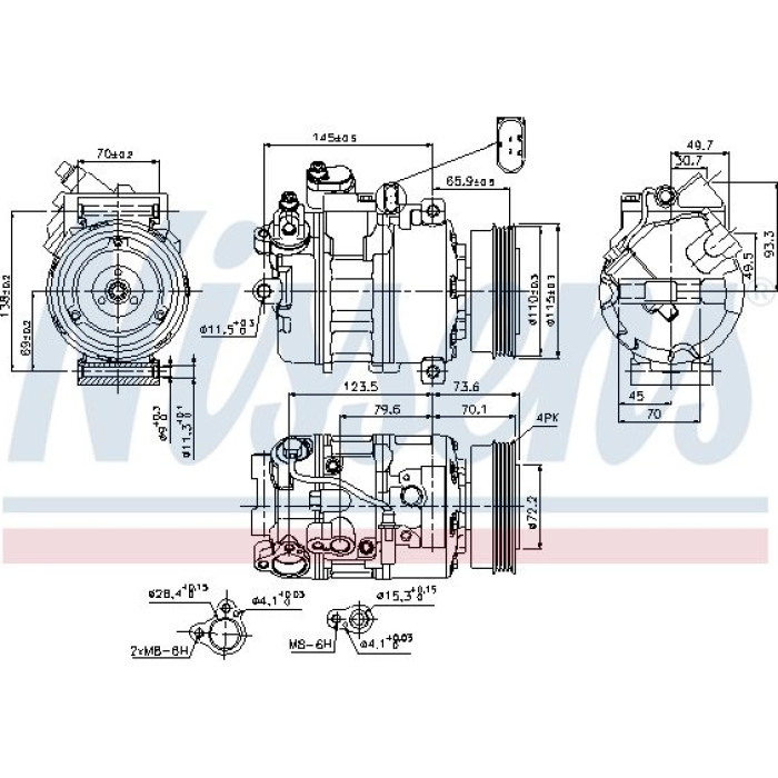 Nissens 89073 Kompressor, Klimaanlage FIRST FIT Nissens 89073 Kompressor, Klimaanlage FIRST FIT