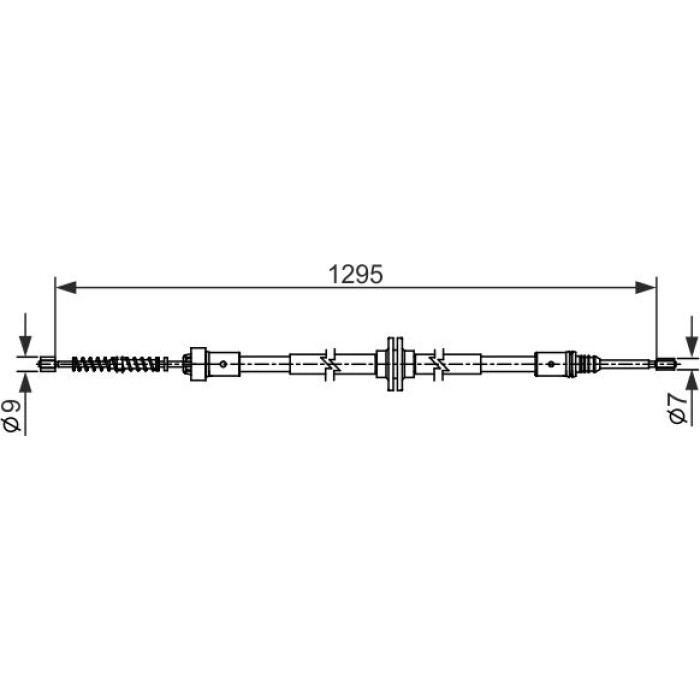 BOSCH 1 987 482 558 Seilzug, Feststellbremse BOSCH 1 987 482 558 Seilzug, Feststellbremse