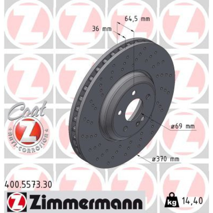 Zimmermann 400.5573.30 Bremsscheibe FORMULA S