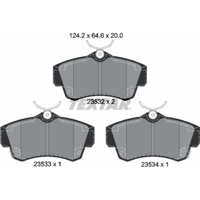 Textar 2353202 Bremsbelagsatz, Scheibenbremse Q+ Textar 2353202 Bremsbelagsatz, Scheibenbremse Q+