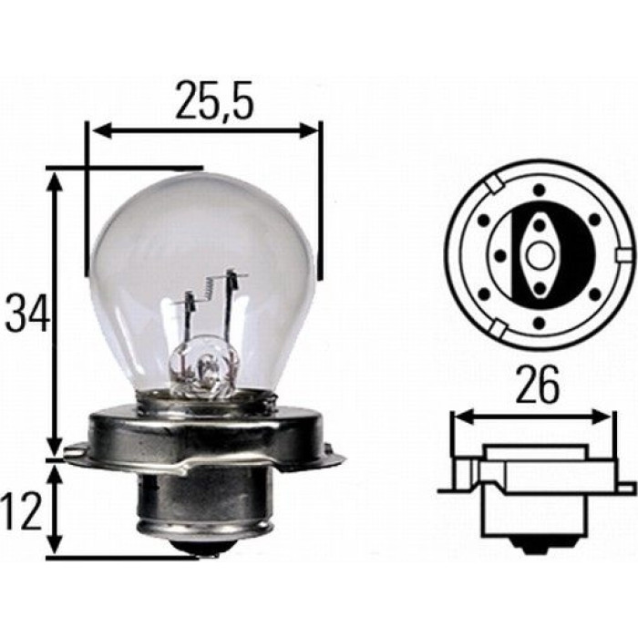 Hella 8GA 008 899-061 Glühlampe, Fernscheinwerfer STANDARD Hella 8GA 008 899-061 Glühlampe, Fernscheinwerfer STANDARD