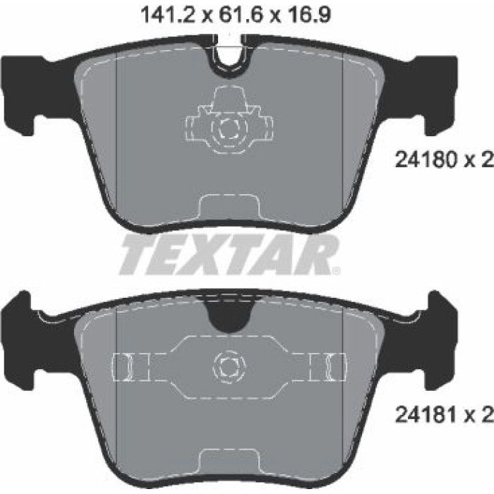 Textar 2418001 Bremsbelagsatz, Scheibenbremse Q+ Textar 2418001 Bremsbelagsatz, Scheibenbremse Q+