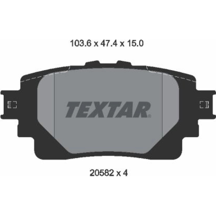 Textar 2058201 Bremsbelagsatz, Scheibenbremse