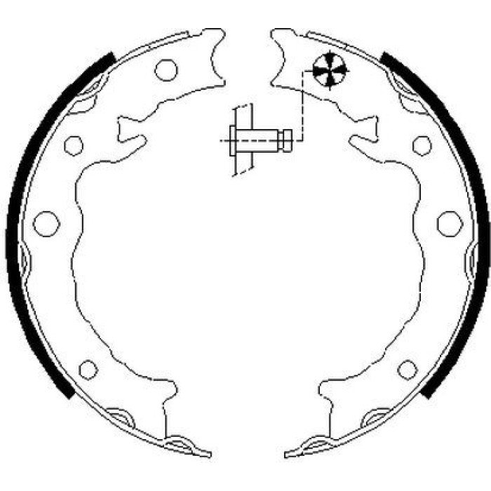 Hella 8DA 355 051-151 Bremsbackensatz, Feststellbremse