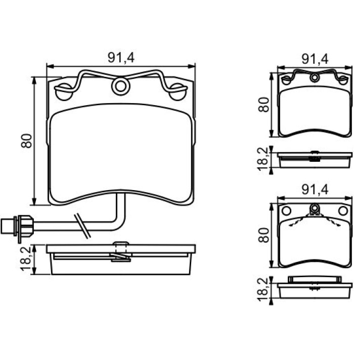 BOSCH 0 986 494 041 Bremsbelagsatz, Scheibenbremse