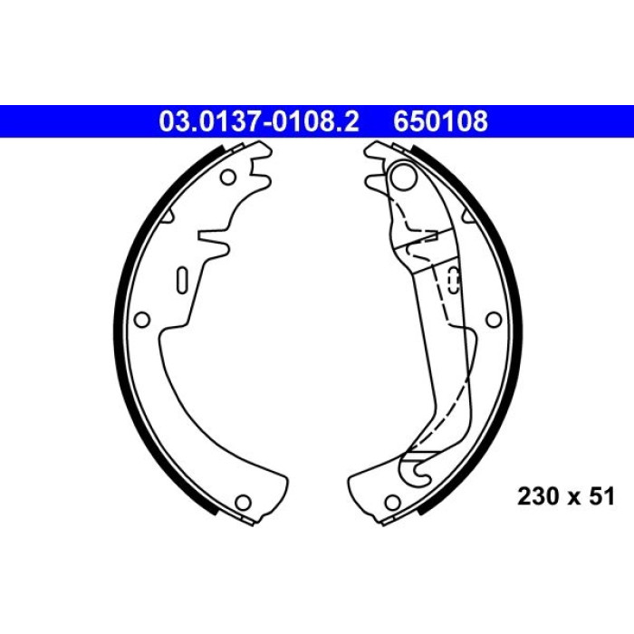 ATE 03.0137-0108.2 Bremsbackensatz