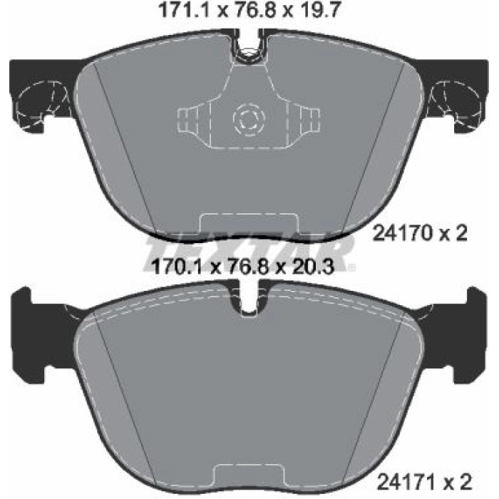 Textar 2417001 Bremsbelagsatz, Scheibenbremse Q+ Textar 2417001 Bremsbelagsatz, Scheibenbremse Q+