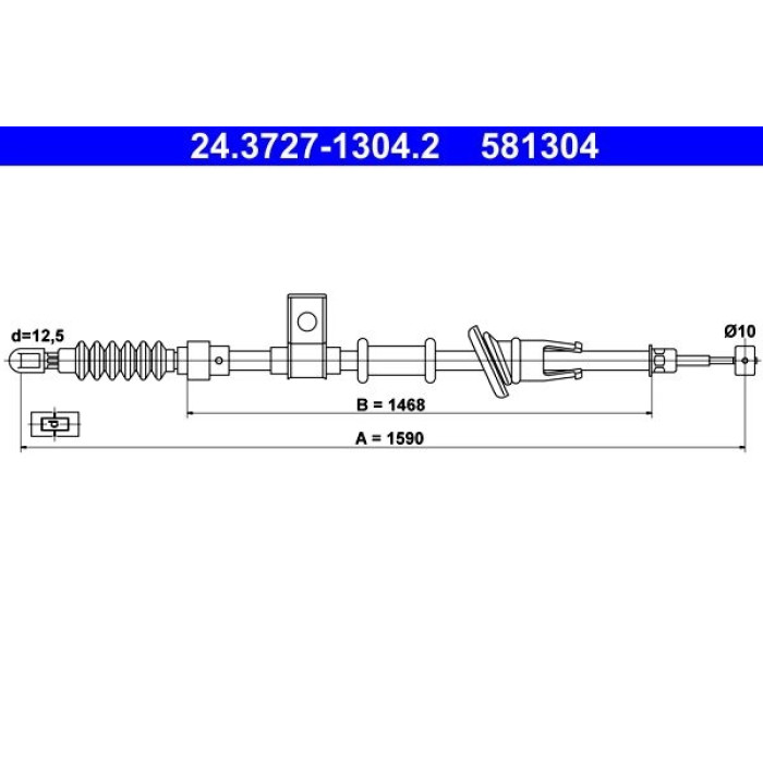 ATE 24.3727-1304.2 Seilzug, Feststellbremse
