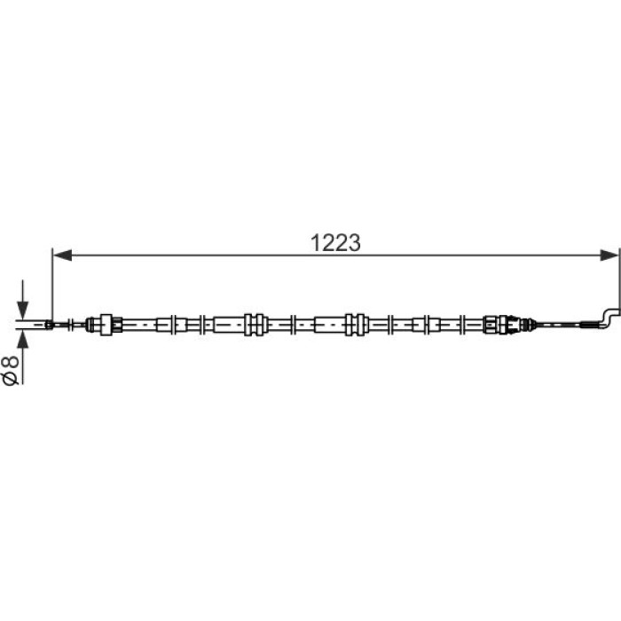 BOSCH 1 987 482 862 Seilzug, Feststellbremse BOSCH 1 987 482 862 Seilzug, Feststellbremse