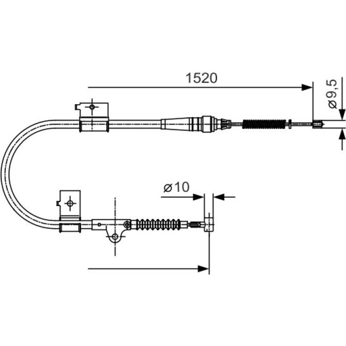 BOSCH 1 987 482 051 Seilzug, Feststellbremse BOSCH 1 987 482 051 Seilzug, Feststellbremse