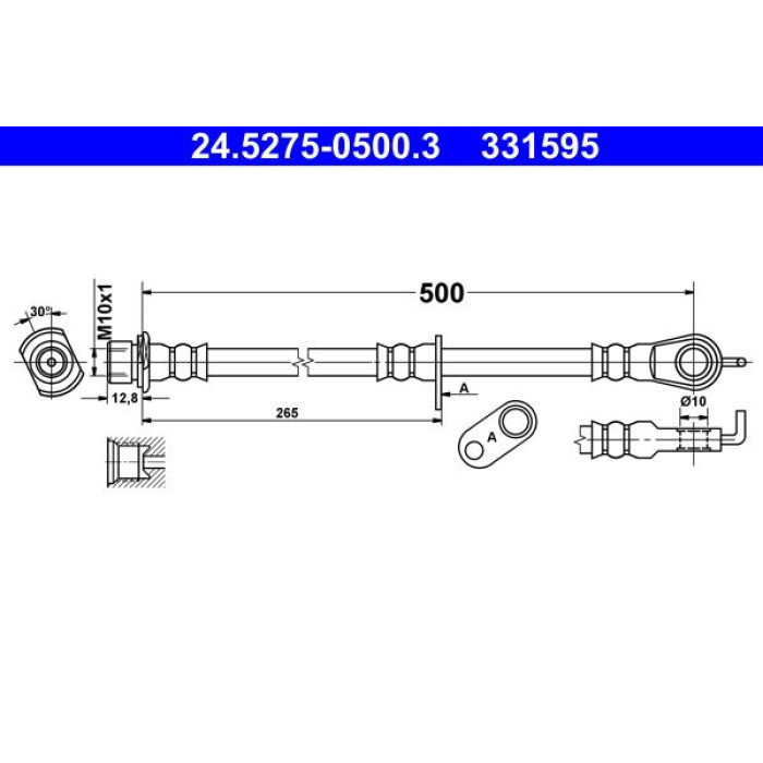 ATE 24.5275-0500.3 Bremsschlauch ATE 24.5275-0500.3 Bremsschlauch