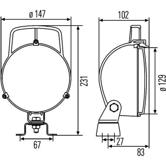 Hella 1G3 996 001-041 Arbeitsscheinwerfer Hella 1G3 996 001-041 Arbeitsscheinwerfer
