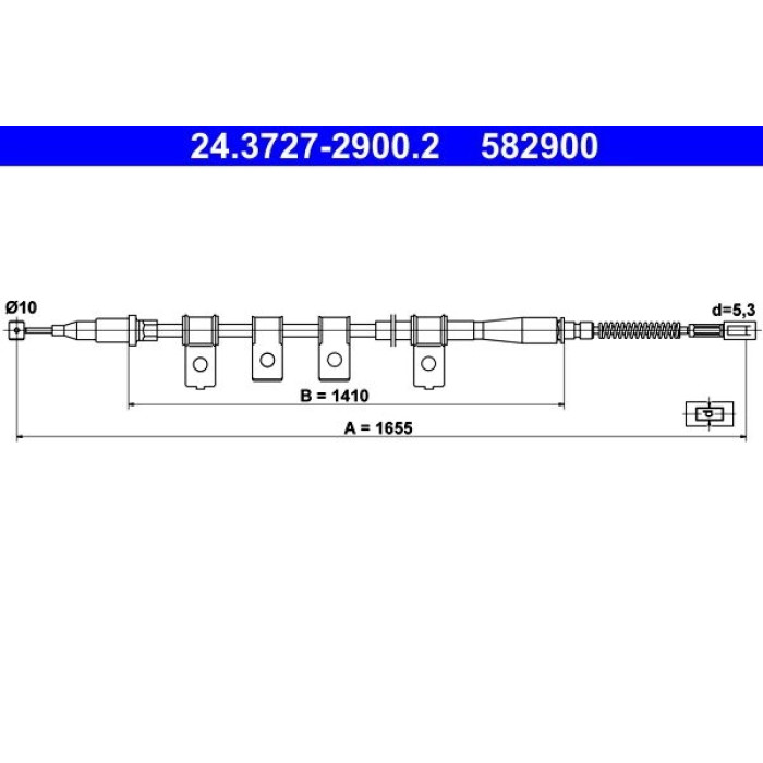 ATE 24.3727-2900.2 Seilzug, Feststellbremse
