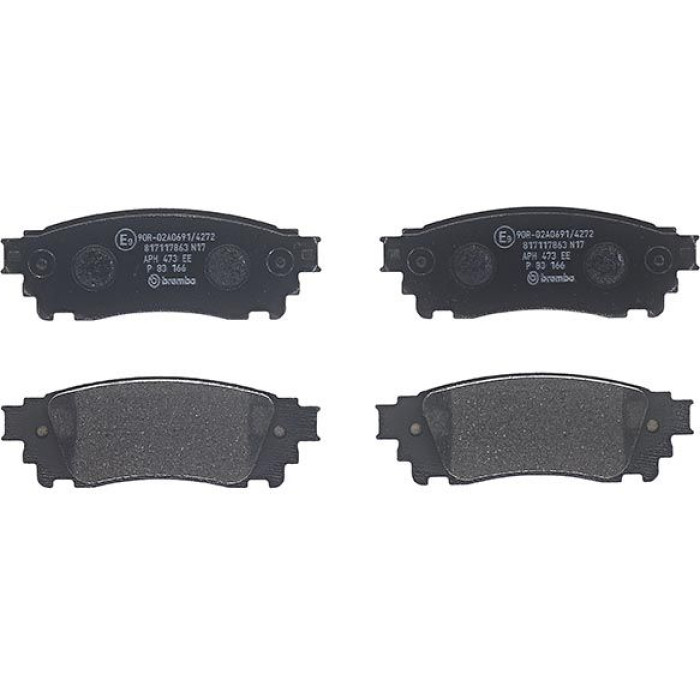 Brembo P 83 166 Bremsbelagsatz, Scheibenbremse PRIME LINE
