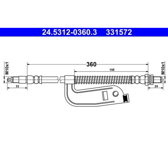 ATE 24.5312-0360.3 Bremsschlauch ATE 24.5312-0360.3 Bremsschlauch