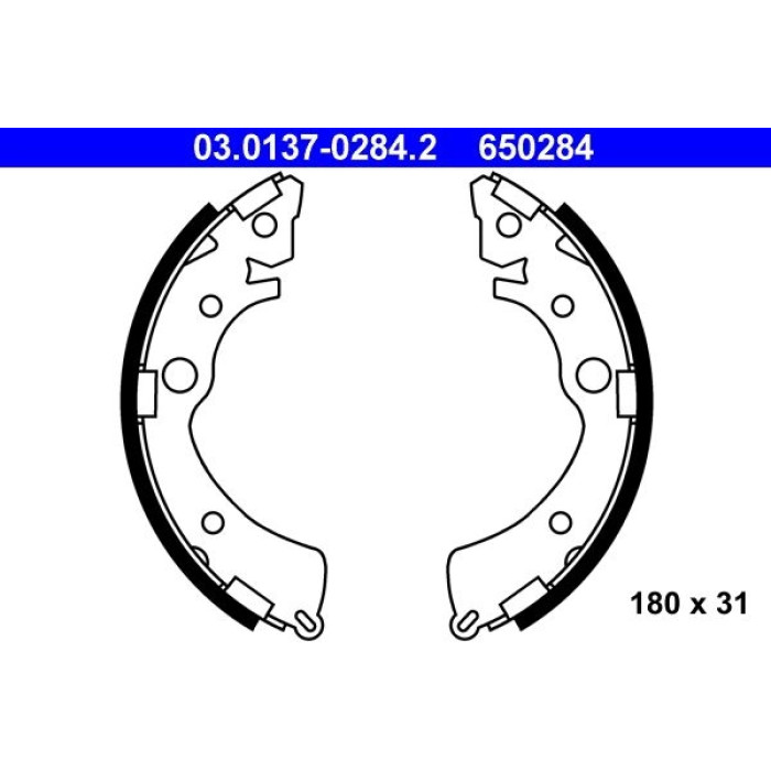 ATE 03.0137-0284.2 Bremsbackensatz ATE 03.0137-0284.2 Bremsbackensatz