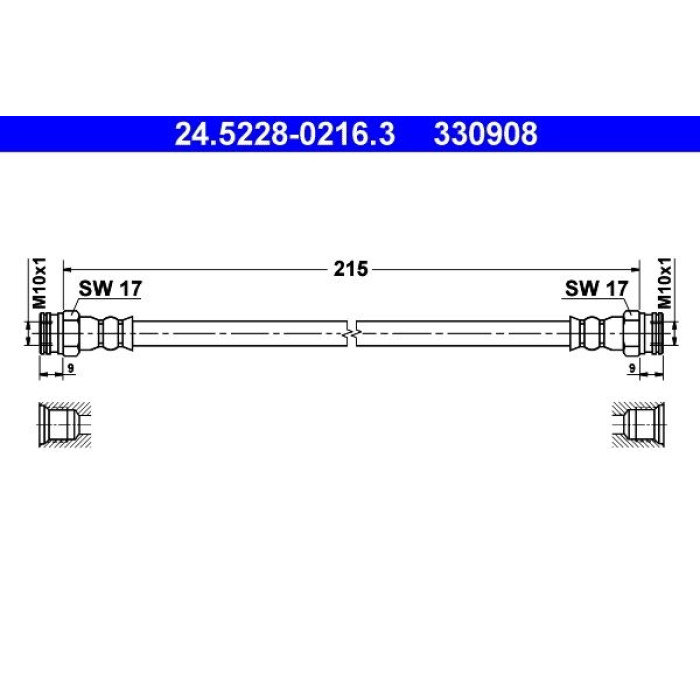 ATE 24.5228-0216.3 Bremsschlauch