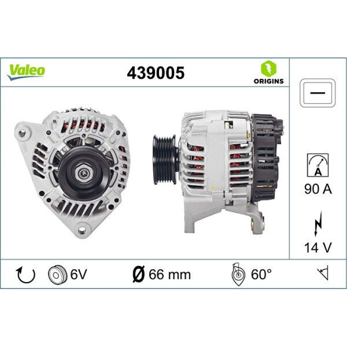 Valeo 439005 Generator ORIGINS - NEW O.E. TECHNOLOGIE Valeo 439005 Generator ORIGINS - NEW O.E. TECHNOLOGIE