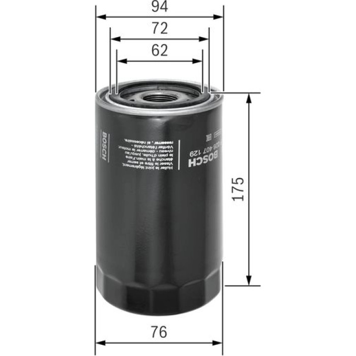 BOSCH F 026 407 129 Ölfilter BOSCH F 026 407 129 Ölfilter