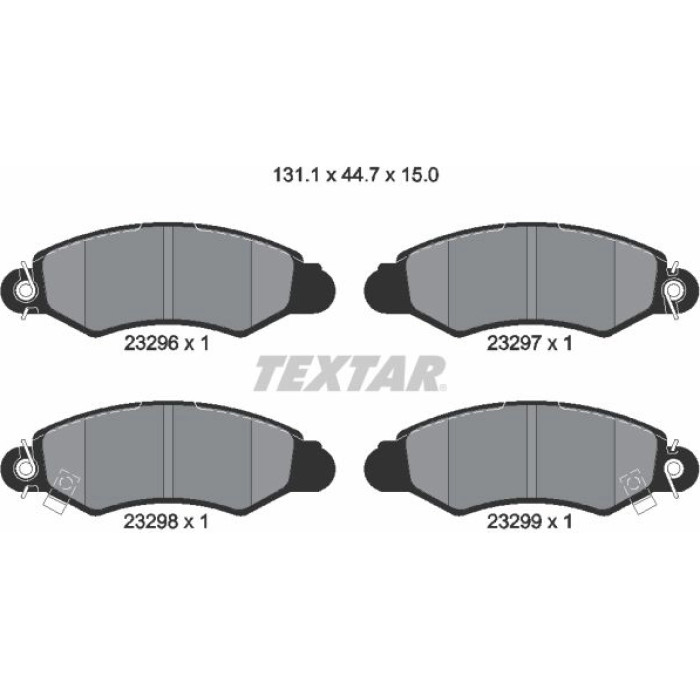 Textar 2329601 Bremsbelagsatz, Scheibenbremse