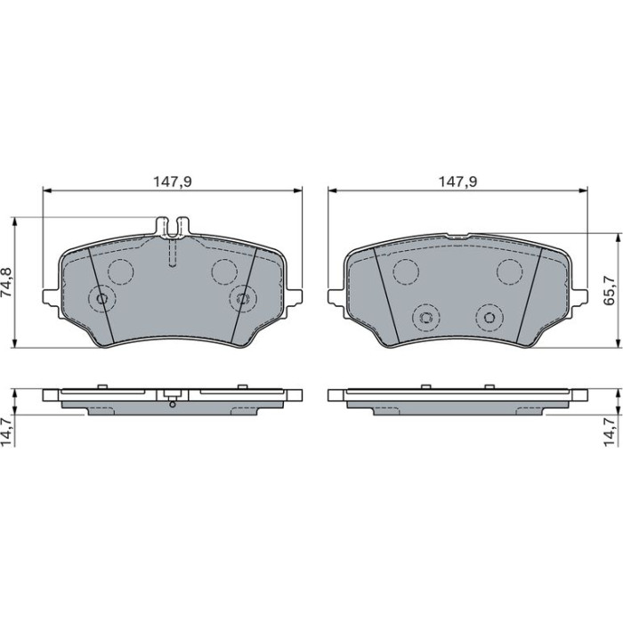 BOSCH 0 986 460 167 Bremsbelagsatz, Scheibenbremse BOSCH 0 986 460 167 Bremsbelagsatz, Scheibenbremse