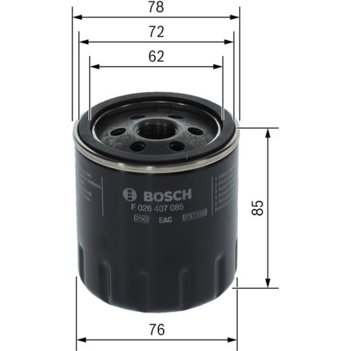 BOSCH F 026 407 085 Ölfilter BOSCH F 026 407 085 Ölfilter