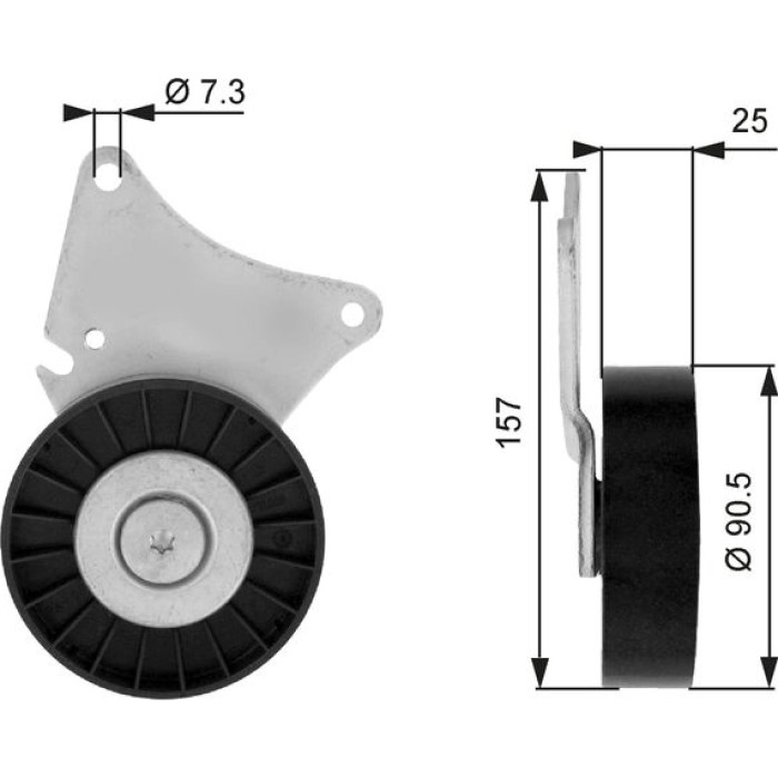 Gates T36030 Umlenkrolle/Führungsrolle, Keilrippenriemen DriveAlign™