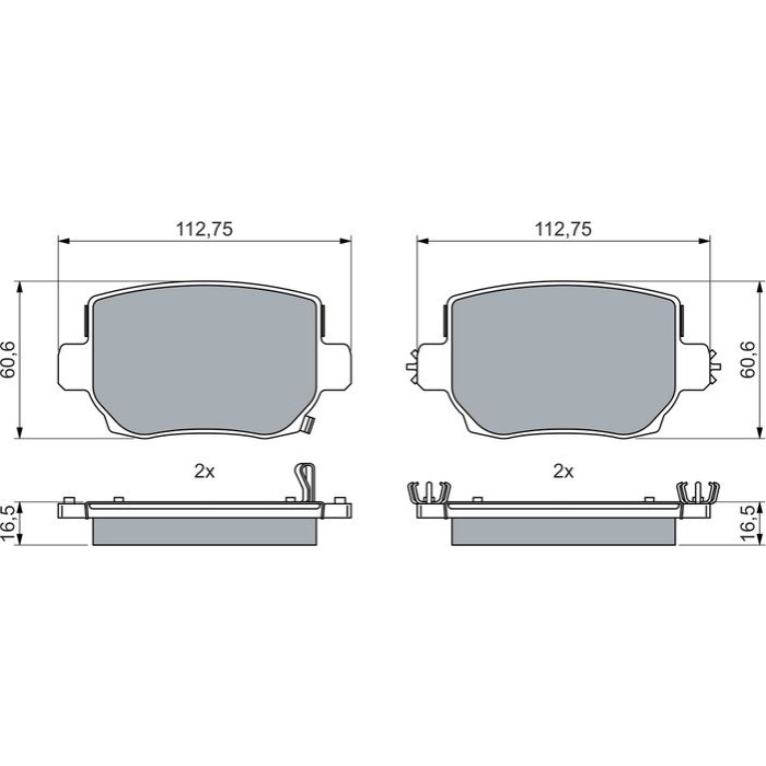 BOSCH 0 986 460 087 Bremsbelagsatz, Scheibenbremse BOSCH 0 986 460 087 Bremsbelagsatz, Scheibenbremse