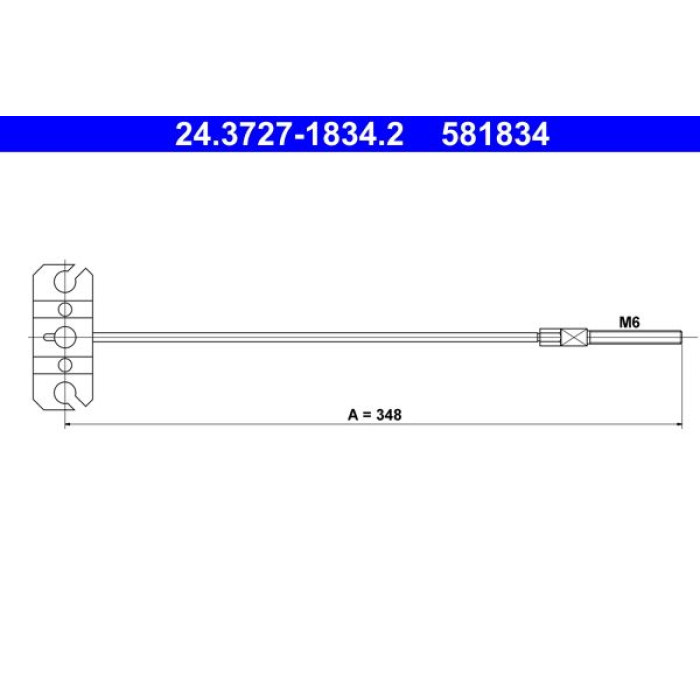 ATE 24.3727-1834.2 Seilzug, Feststellbremse ATE 24.3727-1834.2 Seilzug, Feststellbremse
