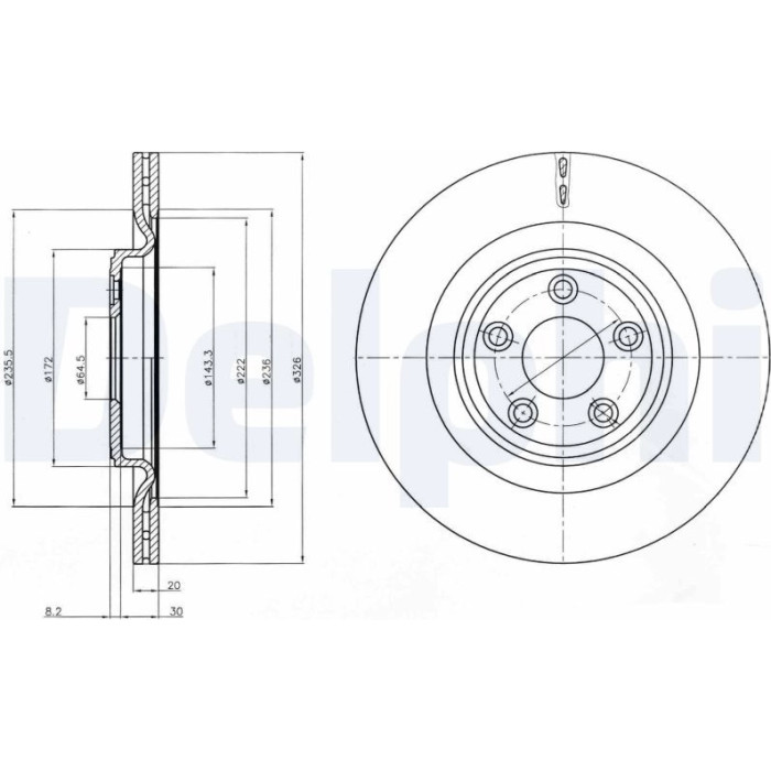 Delphi BG4202C Bremsscheibe