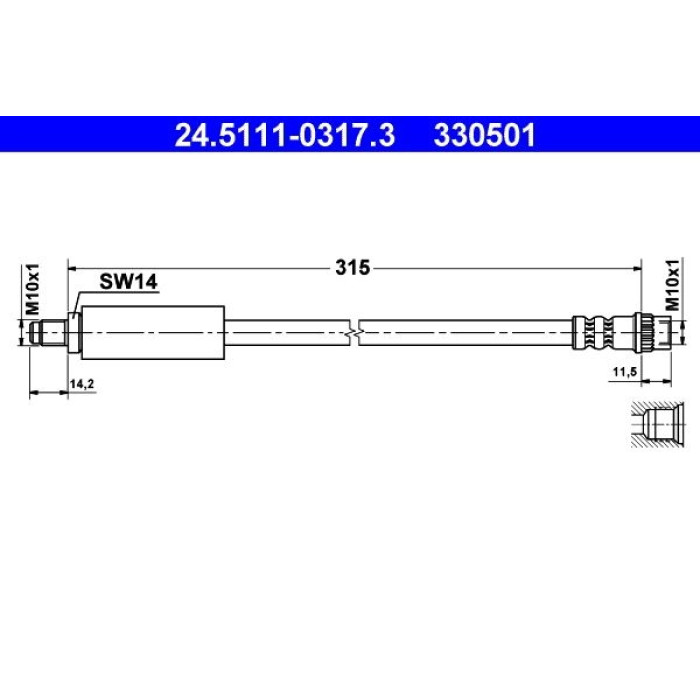 ATE 24.5111-0317.3 Bremsschlauch